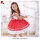 Wholesale girls white lace red tulle dress